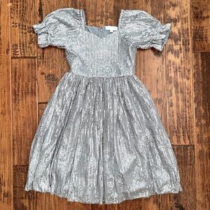 Ivy City Co. Kids Girls Clara Dress in Gunmetal Sequins, 6-7